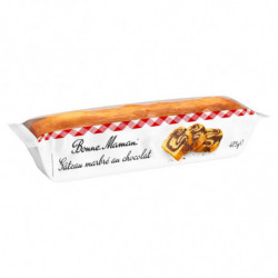 LOT DE 5 - BONNE MAMAN - Gâteau marbré au chocolat pur beurre - barre de 475 g