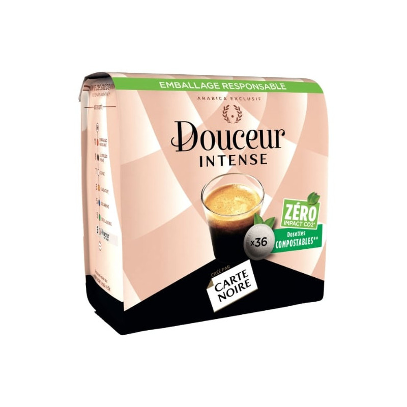 CARTE NOIRE - Douceur Intense Café Compatibles SENSEO - sachet de 36 dosettes