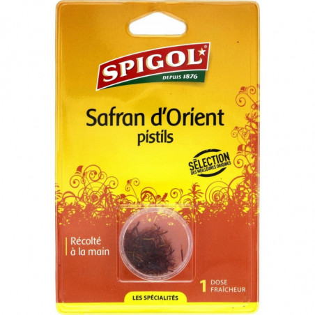 SPIGOL - Safran d'Orient pistils - Epices - paquet de 1 dose de 0,4 g