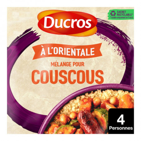 LOT DE 6 - DUCROS - Mélange Pour Couscous Oriental - épices - sachet de 20 g