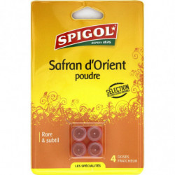 LOT DE 2 - SPIGOL - Safran d'Orient Poudre - Epices - paquet de 4 doses de 0,1 g