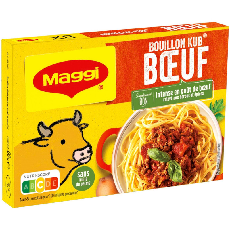 LOT DE 3 - MAGGI - Bouillon Kub Buf - Bouillons - boite de 8 tablettes - 80 g