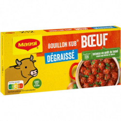 LOT DE 5 - MAGGI - Bouillon Kub Buf Dégraissé - Bouillons - boite de 12 cubes - 120 g