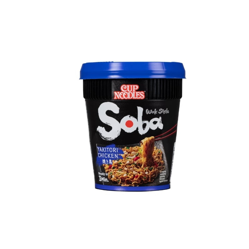 LOT DE 2 - NISSIN - Soba Yakitori Nouilles japonaises Poulet - Nouilles asiatiques instantanées - boite de 89 g