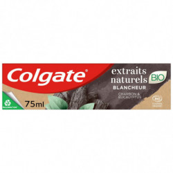 LOT DE 3 - COLGATE - Dentifrice Natural Extracts Charbon végétal Eucalyptus - tube de 75 ml