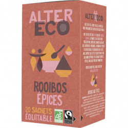 LOT DE 3 - ALTER ECO - Infusion Bio Rooibos Epices - boite de 20 sachets - 40 g