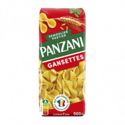 LOT DE 4 - PANZANI - Gansettes Pâtes - Pâtes courtes - paquet de 500 g