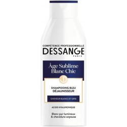 LOT DE 2 - DESSANGE - Age Sublime Blanc Chic Shampoing Bleu Déjaunisseur Cheveux Blancs - flacon de 250 ml