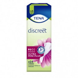 LOT DE 4 - TENA - Discreet Protèges-slip fuites urinaires ultra mini plus - 24 protèges-slip