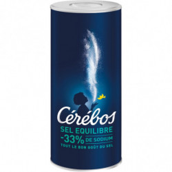 LOT DE 4 - CEREBOS - Sel fin Equilibre (-33% de Sodium) - boite de 350 g