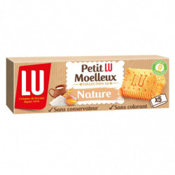LOT DE 5 - LU - Petit Lu Moelleux Gâteaux moelleux natures - boîte de 5 sachets - 140 g
