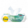 LOT DE 2 - PAMPERS - Aqua Harmonie Lingettes pour bébé au coton bio - paquet de 2 x 48 lingettes