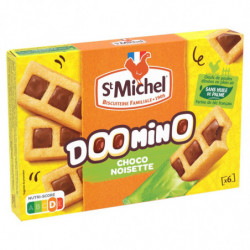 LOT DE 6 - ST MICHEL - Doomino Choco Noisette - Gâteaux pockets - boite de 180 g