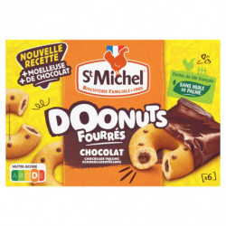 LOT DE 2 - ST MICHEL - Gâteaux Doonuts Fourrés Chocolat - boite de 180 g