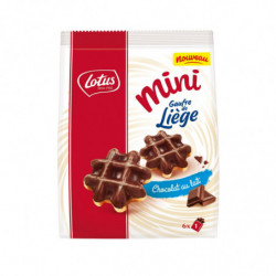 LOT DE 2 - LOTUS - Mini Gaufres de liège au Chocolat au Lait - paquet de 171 g