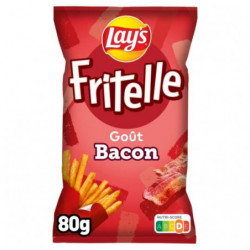 LOT DE 3 - LAY'S - Fritelle Bacon Frites - Biscuits apéritifs - sachet de 80 g