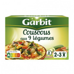 LOT DE 4 - GARBIT - Couscous 9 Légumes Plat cuisiné - boîte de 690 g
