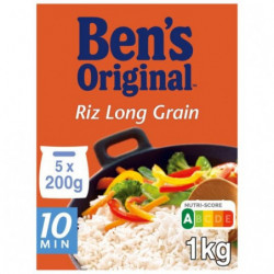 LOT DE 5 - BEN'S ORIGINAL - Riz Long Grain - Cuisson 10 minutes - paquet de 5 x 200 g