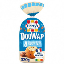 LOT DE 2 - HARRYS - DooWap Pépites de Chocolat Lait Brioche sans additifs - sachet de 8 - 320 g