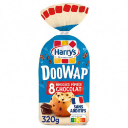LOT DE 2 - HARRYS - DooWap Pépites de Chocolat Brioche sans additifs - sachet de 8 - 320 g