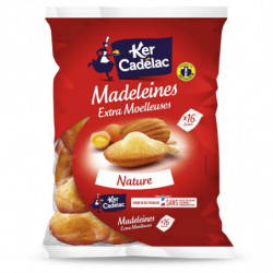 LOT DE 2 - KER CADELAC - Madeleines extra moelleuses - paquet de 16 - 400 g
