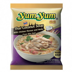 LOT DE 3 - YUM YUM - Thaï Coconut Soup soupe de nouille saveur Poulet Coco - sachet de 100 g