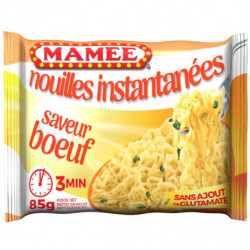 LOT DE 3 - MAMEE - Nouilles déshydratées saveur Buf - sachet de 85 g