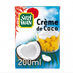LOT DE 6 - SUZI WAN - Crème de Coco - brique de 200 ml