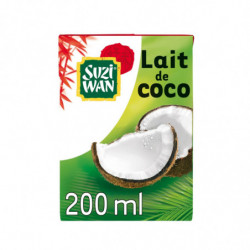 LOT DE 4 - SUZI WAN - Lait de Coco - brique de 200 ml