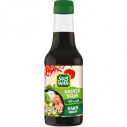 SUZI WAN - Sauce Soja allégée en sel - flacon de 143 ml