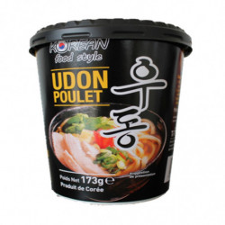 LOT DE 5 - KOREAN FOOD STYLE - Nouilles Udon Poulet - pot de 173 g