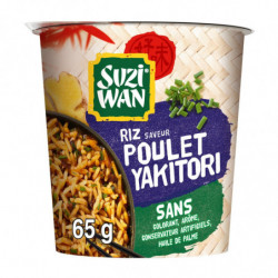 LOT DE 3 - SUZI WAN - Riz saveur Poulet Yakitori - Bol de 65 g