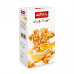 KAMBLY - Mini Twist Fromage Biscuits apéritifs - paquet de 115 g