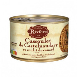LOT DE 4 - MAISON RIVIERE - Cassoulet de Castelnaudary au confit de canard - boite de 420 g