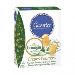 LOT DE 5 - GAVOTTES - Crêpes fourrées Boursin Biscuits apéritifs - paquet de 60 g