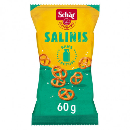 LOT DE 4 - SCHAR - Salinis sans gluten sans lactose - sachet de 60 g