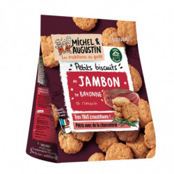 LOT DE 6 - MICHEL ET AUGUSTIN - Petits Biscuits Jambon Bayonne - sachet de 90 g