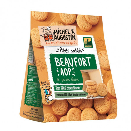 LOT DE 3 - MICHEL ET AUGUSTIN - Petits sablés Beaufort AOP - sachet de 100 g
