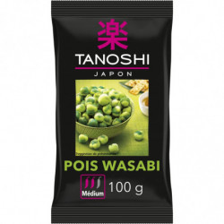 LOT DE 5 - TANOSHI - Pois Wasabi Biscuits apéritifs Crackers - sachet de 100 g