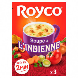 LOT DE 4 - ROYCO - Soupe À L'Indienne déshydratée - boite de 75 g