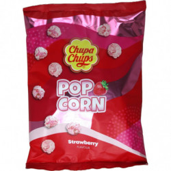 LOT DE 4 - CHUPA CHUPS - Pop Corn Strawberry Fraise - paquet de 135 g