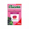 LOT DE 6 - RICOLA - Bonbons Cassis sans sucres - boite de 50 g