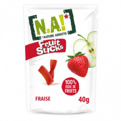 LOT DE 2 - N.A! - Fruit Sticks Fraise Confiserie fruit - sachet de 40 g