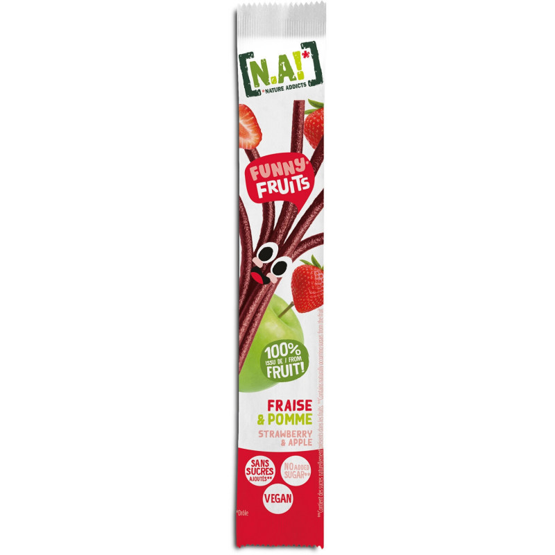 N.A! - Funny Fruits Fraise Pomme Confiserie fruit - sachet de 16 g