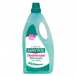 LOT DE 2 - SANYTOL - Désinfectant multi-usage eucalyptus Nettoyant Ménager - flacon de 1 l