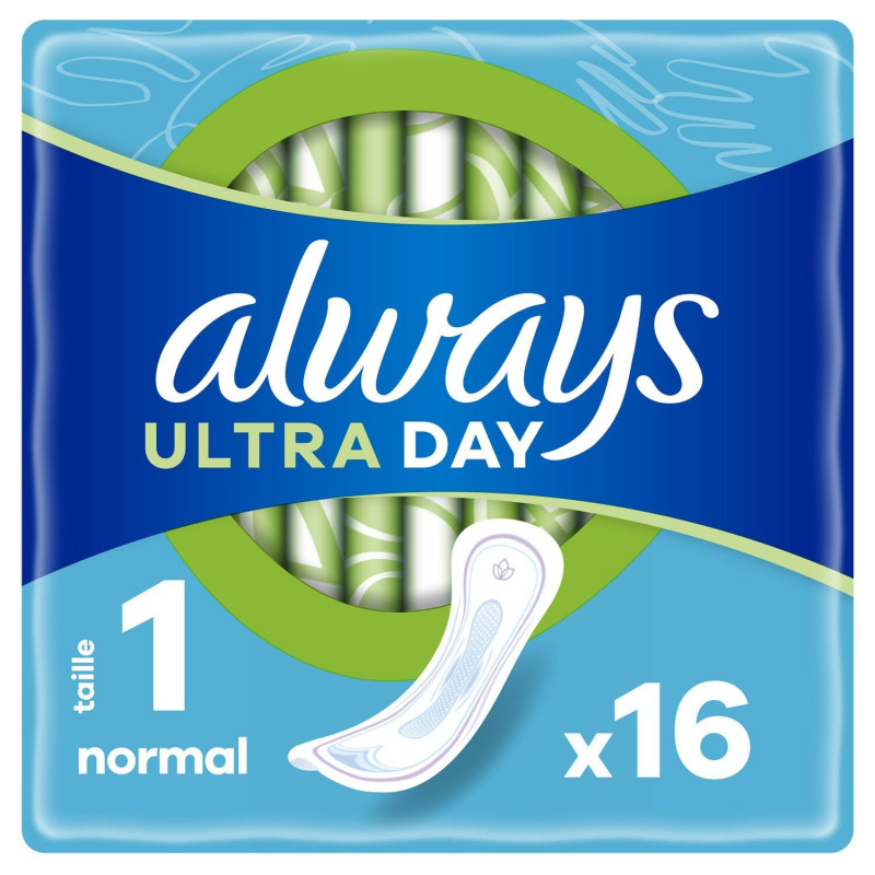 LOT DE 2 - ALWAYS - Ultra Serviettes hygiéniques Normal Taille 1 - 16 serviettes