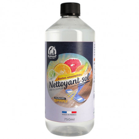 LOT DE 3 - ELEPHANT - Nettoyant Sol Multi'Pratic Spray parfum Zestes Ensoleillés - flacon de 750 ml