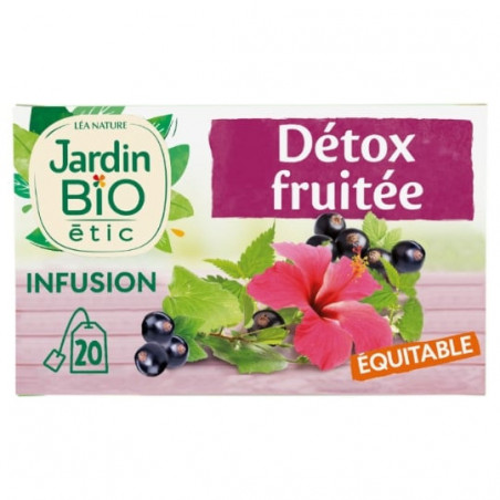 LOT DE 3 - JARDIN BIO ETIC - Infusion Détox fruitée - boîte de 20 sachets