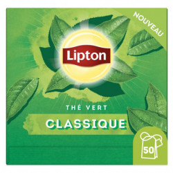 LOT DE 6 - LIPTON - Thé vert Classique - boîte de 50 sachets - 65 g