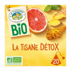 LOT DE 6 - LA TISANIERE - Infusion Bio Détox - boite de 20 sachets